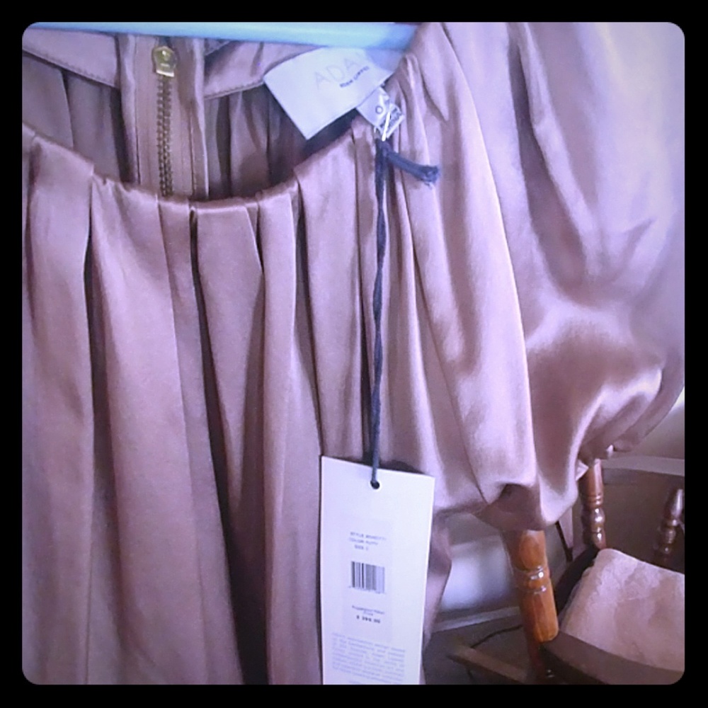 Gold Silk Adam Lippes Dress. NWT